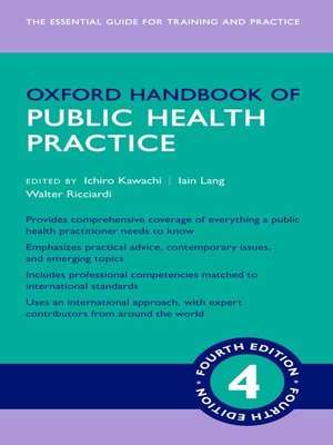 cover image of Oxford Handbook of Public Health Practice 4e